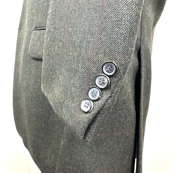 Hugo Boss Olive Windowpane Cashmere Blend‎ Tizian Blazer 44L Read - Picture 6 of 16